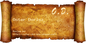 Oster Dorisz névjegykártya